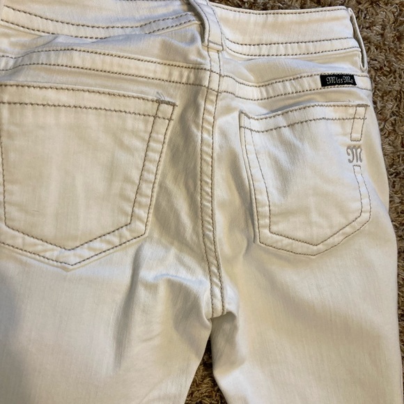 Miss Me Cream Skinny Jeans with Decorative Zips - Picture 7 of 7